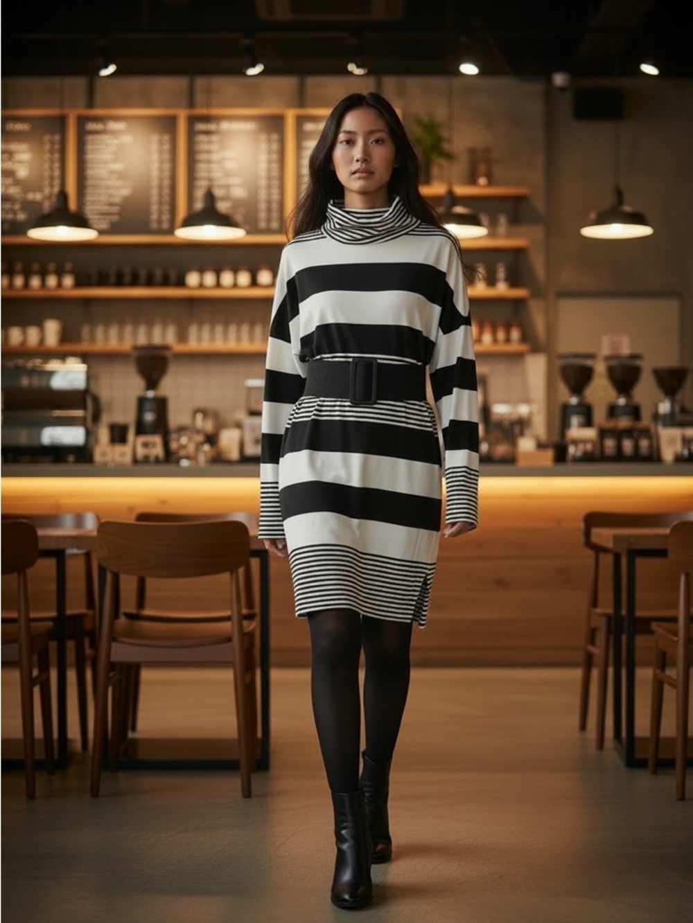 Norma Kamali Black and white Convertible Dress - Multiple Wear Options